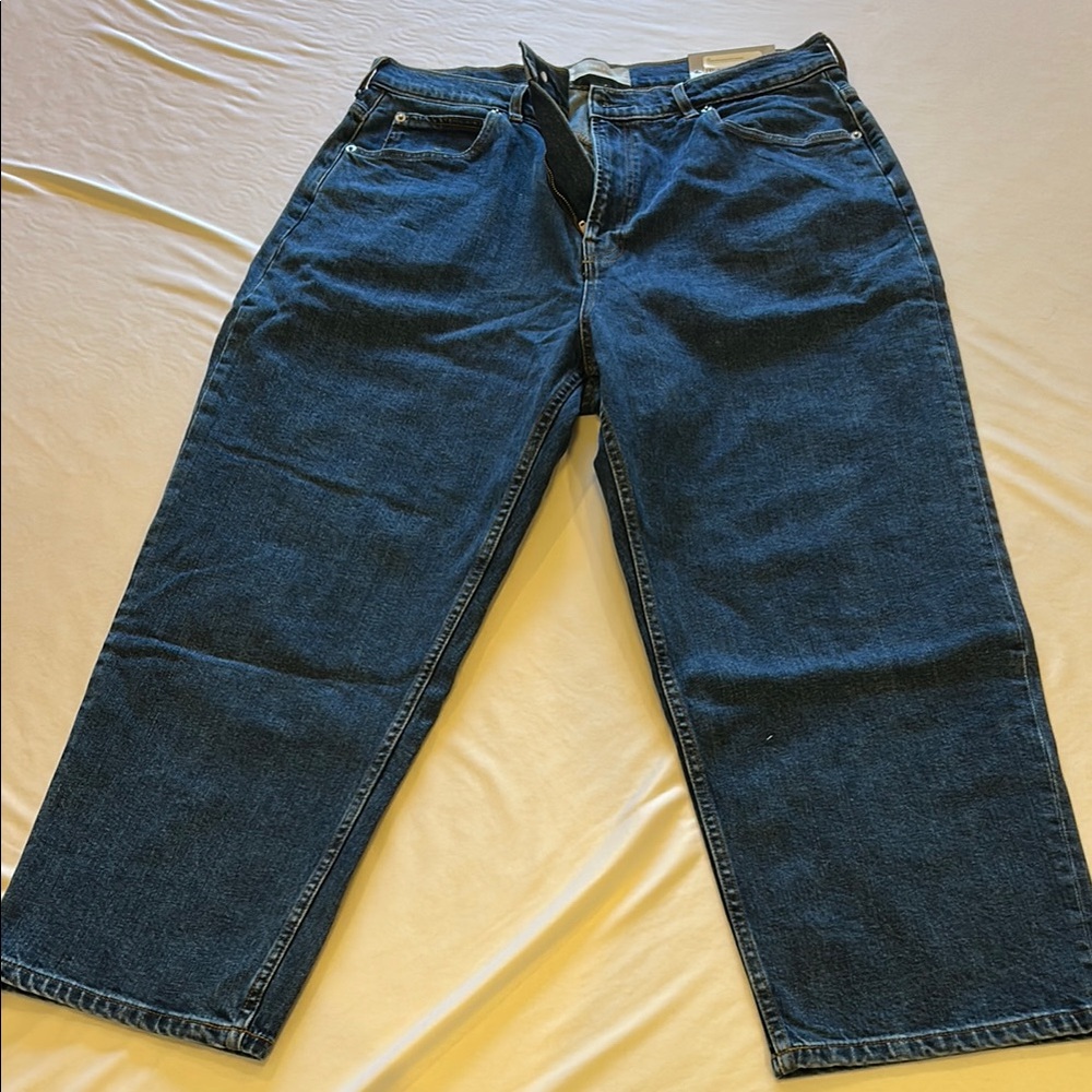 Blue Straight Leg Jeans for Effortless Style